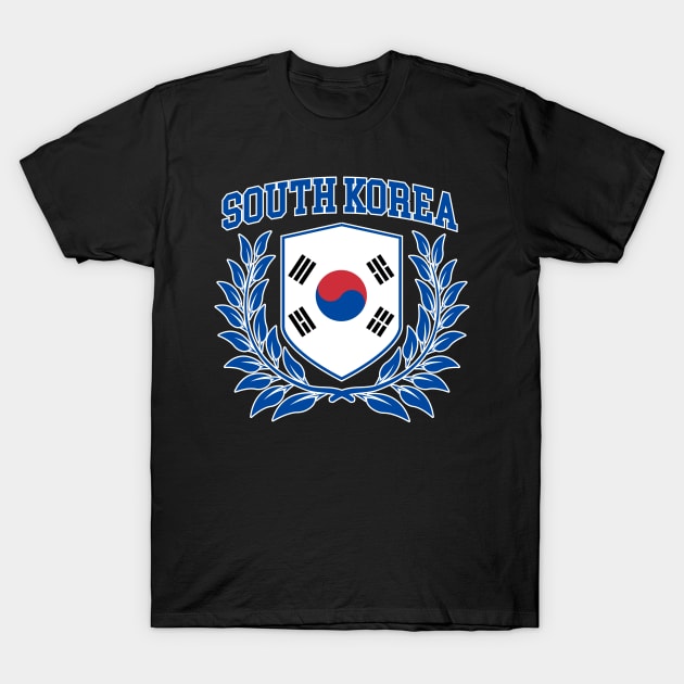 South Korea - Collegiate Crest T-Shirt by Vector Deluxe